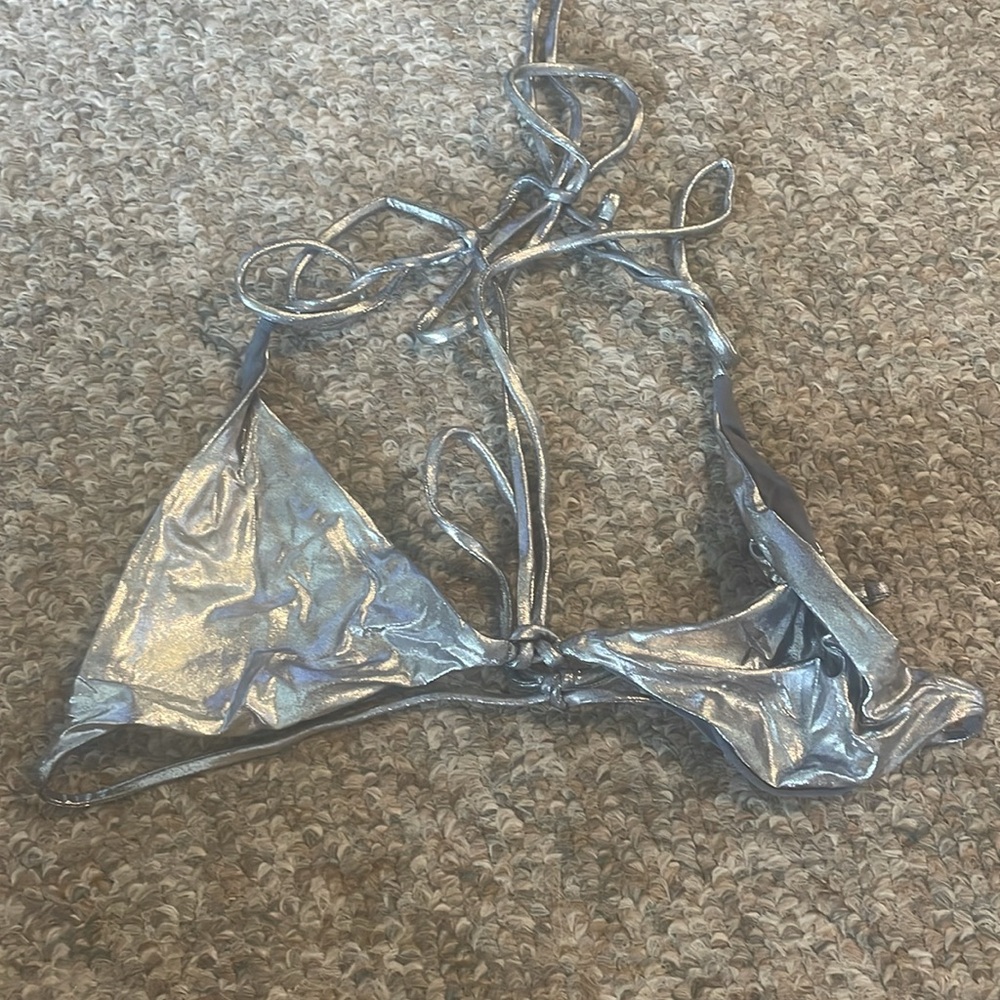 The Attico Silver Bikini Set NWT